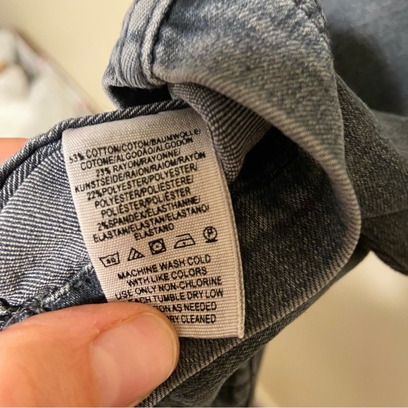 Free People Modern Femme Washed Grey Denim Mini Skirt 12 - Picture 11 of 12